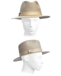 Lafayette 148 New York Leather Trimmed Felted Rabbit Hair Fedora