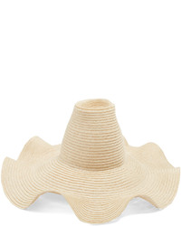 Rosie Assoulin Waved Brim Hemp Straw Hat