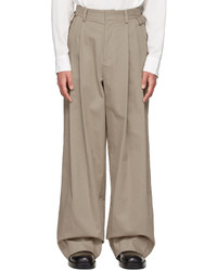 Khaki Herringbone Dress Pants