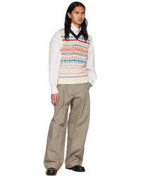 System Beige Cotton Trousers