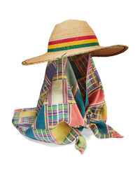 Margherita X Cambiaghi X OAfrica Striped Med Straw Hat