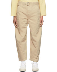 Lemaire Beige Denim Twisted Jeans