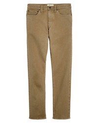 Madewell Gart Dyed Athletic Slim Jeans In Olive Tree At Nordstrom