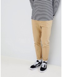 ASOS DESIGN Tapered Jeans In Stone