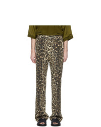 Dries Van Noten Brown And Black Leopard Trousers