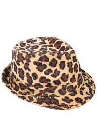 PDS Online Trendy Animal Print Leopard Lady Girl Fedora Hat