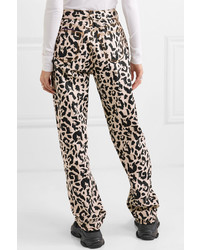 Eytys Benz Leopard Print High Rise Jeans