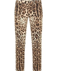 Khaki Leopard Skinny Jeans