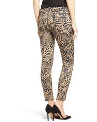 7 For All Mankind Leopard Print Ankle Skinny Jeans