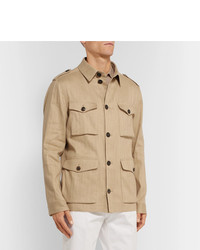 Tod's Sahariana Washed Cotton And Linen Blend Field Jacket