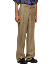 Vetements Brown Wide Leg Houndstooth Trousers