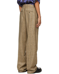 Vetements Brown Wide Leg Houndstooth Trousers