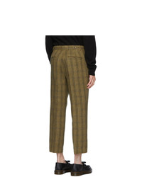 Andersson Bell Khaki Raw Cut Wool Trousers