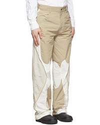 Kusikohc Beige Polyester Trousers