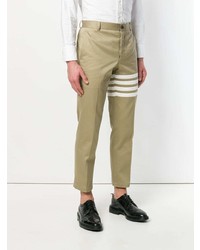 Thom Browne Seamed 4 Bar Stripe Unconstructed Chino Trouser In Cotton Twill