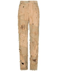 Dolce & Gabbana Deconstructed Ripped Detail Jeans