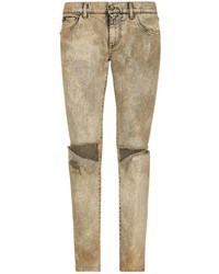 Dolce & Gabbana Ripped Slim Fit Jeans