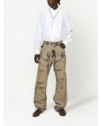 Dolce & Gabbana Washed Deconstructed Jeans