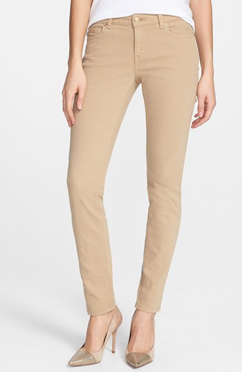 MICHAEL Michael Kors Michl Michl Kors Colored Denim Skinny Jeans Khaki 8p,  $53 | Nordstrom | Lookastic