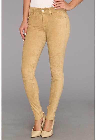 7 For All Mankind Sueded Skinny In Sueded Camel 198 6pm Com Lookastic