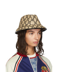 Gucci Beige Small Gg Straw Hat