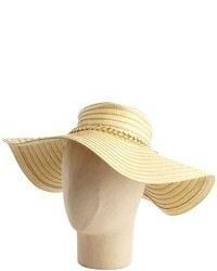 Ivanka Trump Natural Straw And Chain Floppy Sun Hat