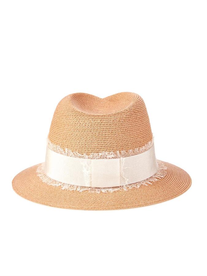 Maison Michel Virginie straw hat - Brown