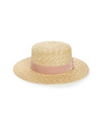 Lack of Color Pink Velour Straw Hat