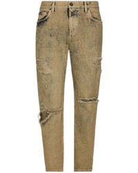Dolce & Gabbana Ripped Slim Fit Jeans