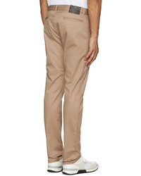 Naked & Famous Denim Beige Slim Chino Trousers