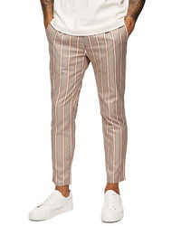 Topman Whyatt Slim Fit Stripe Trousers