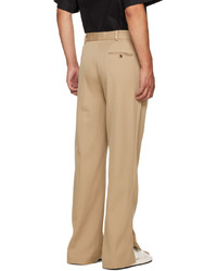 Recto Beige Flare Trousers