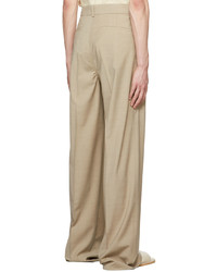 Nanushka Beige Pleated Trousers