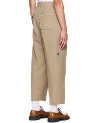 Ader Error Beige Pleated Trousers