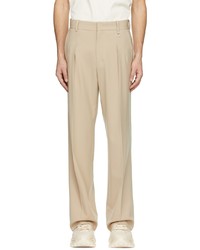 Wooyoungmi Beige Polyester Trousers