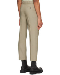 Solid Homme Beige Tapered Trousers