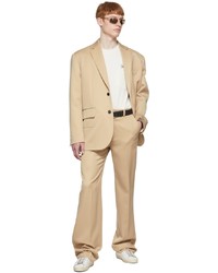 We11done Beige Wool Polyester Trousers