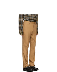 Burberry Tan Canvas Formal Trousers