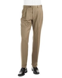 Lauren Ralph Lauren Classic Fit Ultraflex Pleated Wool Pants