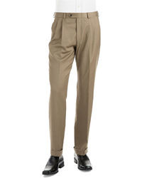 Lauren Ralph Lauren Classic Fit Ultraflex Pleated Wool Pants