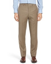 JB Britches Flat Front Solid Wool Cashmere Trousers