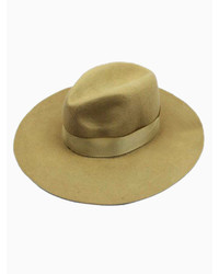 Choies Camel Oversized Felt Fedora Hat