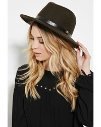 Forever 21 Faux Leather Band Fedora