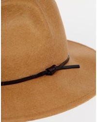 Catarzi Fedora With Leather Band In Camel