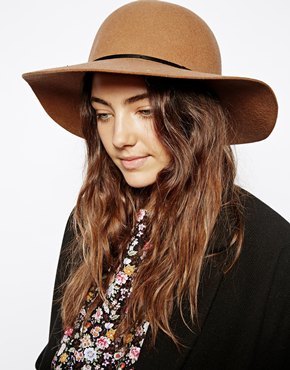 camel felt floppy hat