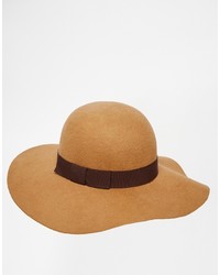 Catarzi Floppy Hat With Contrast Band In Camel