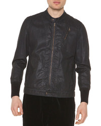 Leather Denim Jacket