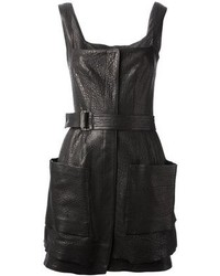 Leather Overall Dress