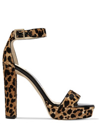 Leopard Leather Sandals