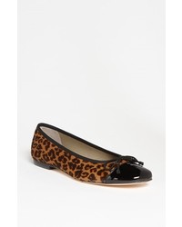 Leopard Suede Ballerina Shoes